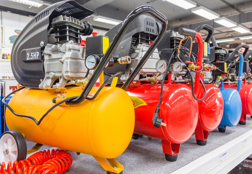 different colored air compressors